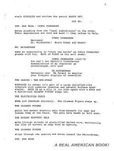 G.I. Joe: The Movie 1987 screenplay pg 005 Friedman/Dixon 