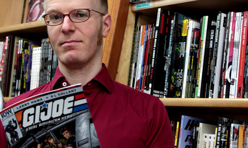 DigBoston Feb 29 2012 Tim Finn photo at Hub Comics by Jamie Meditz