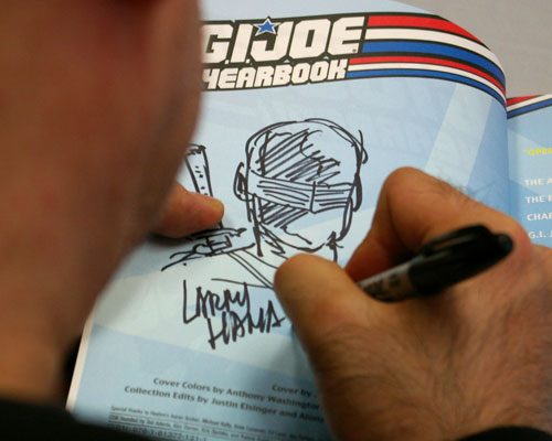 Larry Hama signing G.I. Joe at Hub Comics Larry Hama signing G.I. Joe at Hub Comics