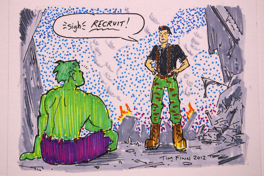 Flint and the Incredible Hulk by Tim Finn Flint and the Incredible Hulk by Tim Finn at Boston Comic Con