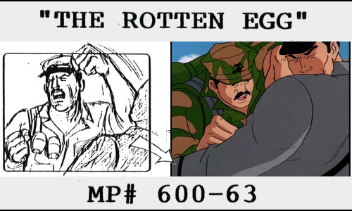 G.I. Joe season 2 storyboard to animation still comparison "The Rotten Egg"