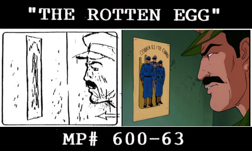 G.I. Joe season 2 storyboard to animation still comparison "The Rotten Egg"