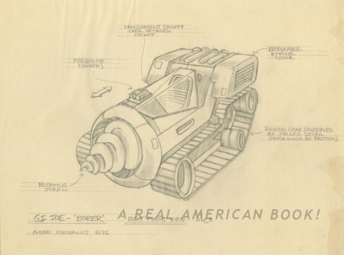 G.I. Joe Unproduced Borer 2 of 3 Andrei Koribanics pencil art of Unproduced G.I. Joe Borer 2 of 3