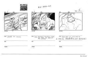 The Tick ep1 storyboard pg005 art by Ben Edlund