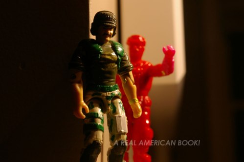 Test shot of 1993 GI Joe Leatherneck attacks Backblast