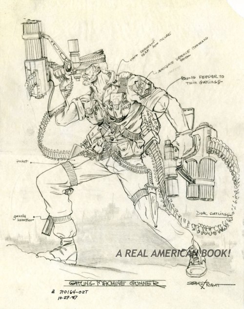 internal Hasbro pencil sketch design of 1989 Rock & Roll by Bart Sears and Ron Rudat 