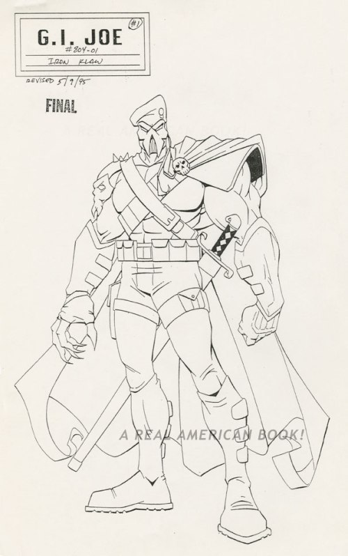 GI Joe Extreme model sheet Iron Klaw